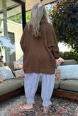 Sandbar Linen Blend Pop Over Shirt Walnut